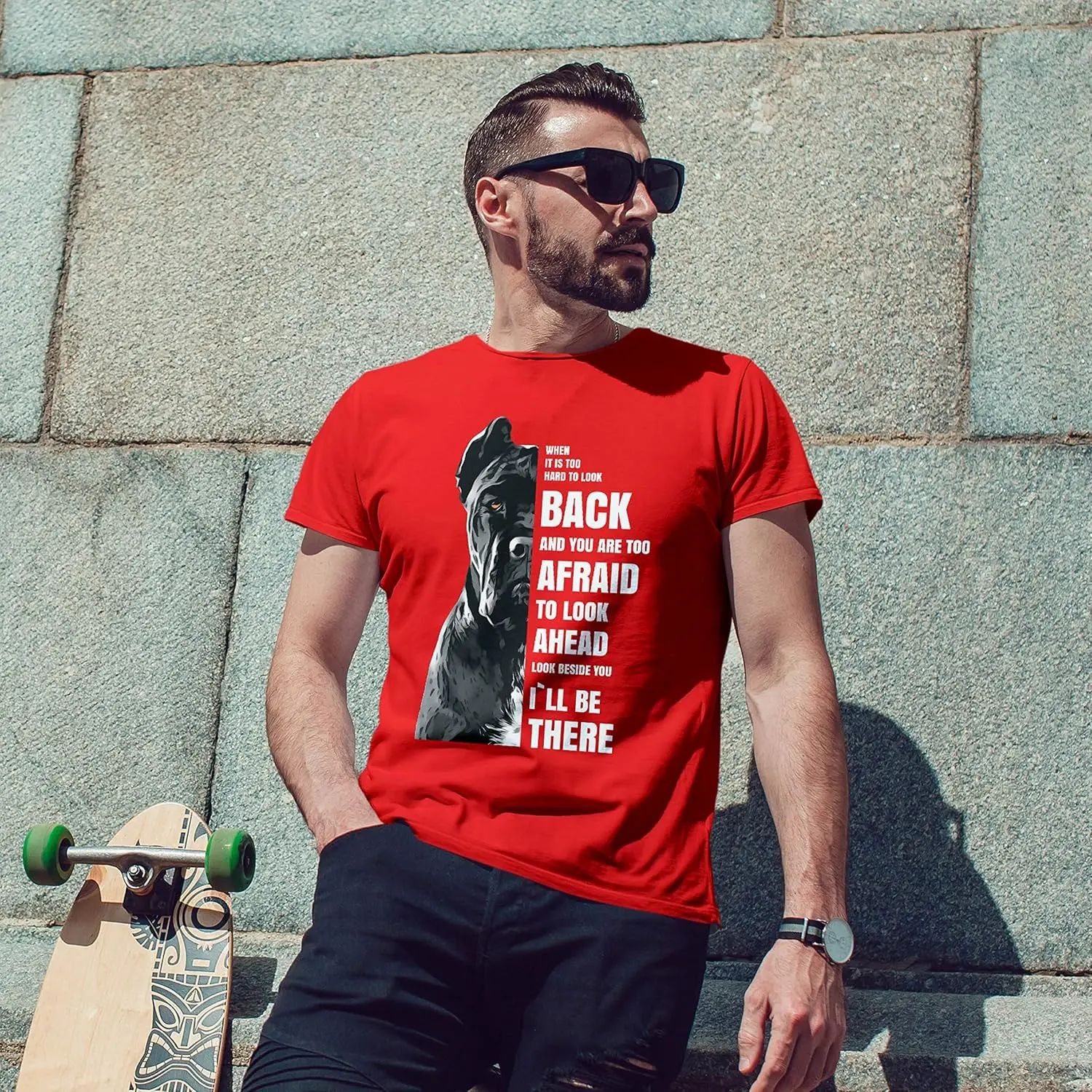 Мужская футболка lepni.me I Will be There for You мотивационный подарок для любителей собак Cane