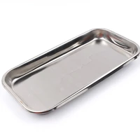 1pc stainless steel storage tray food fruit plate dish accessories dental wood tray tableware doctor surgical kitchen