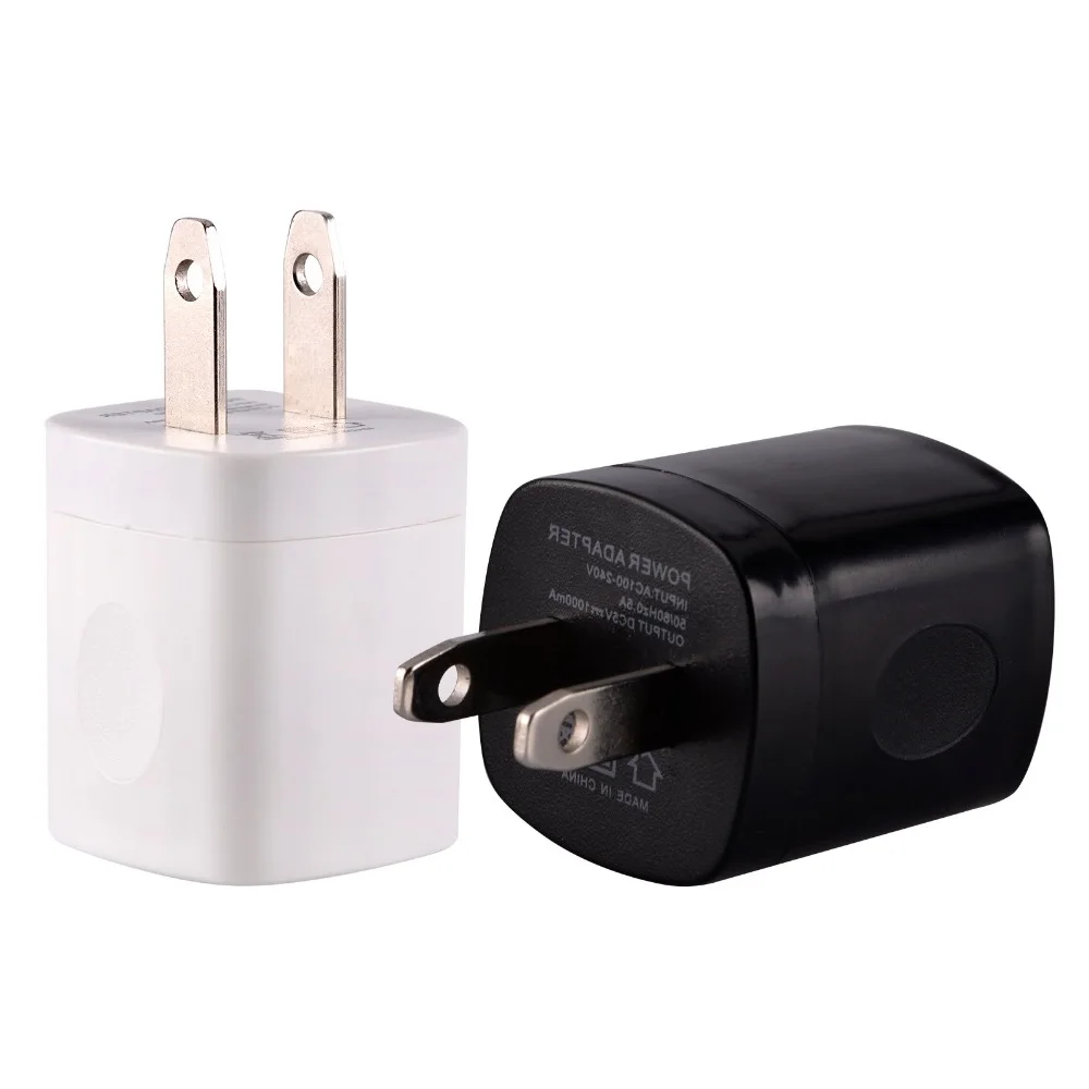 

10pcs/lot Mini Portable 5V 1A US AC Home Travel Power Adapter USb Wall Charger For Samguns htc huawei LG Android phone mp3