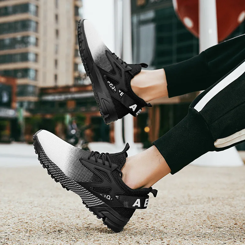 Plus Size 40-47 Fashion Lace-up Breathable Men's Running Shoes Anti-slip Casual Sneakers For Men Comfortable Mens Sports Shoes