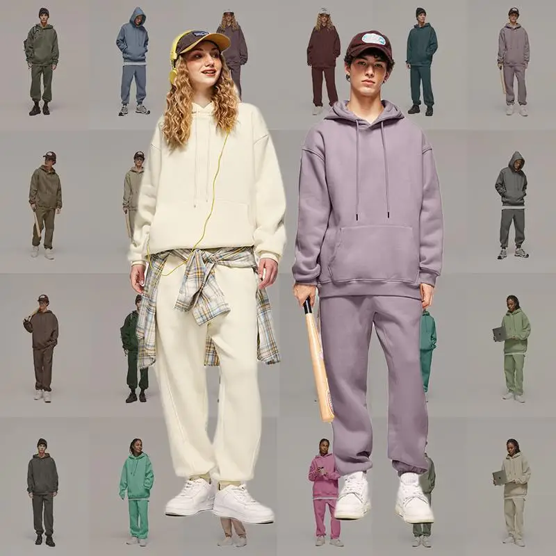 

Мужской однотонный спортивный костюм C.New S, однотонный Спортивный костюм унисекс из плотного флиса, 2023