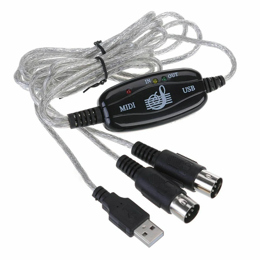 

Электрическая клавиатура миди аудио адаптер миди к USB конвертер адаптер фотоаксессуар