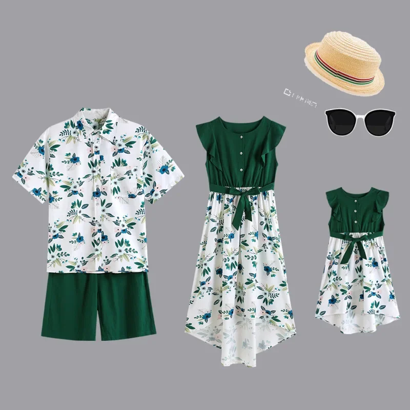 2024 одинаковые комплекты для всей семьи футболка папы и сына шорты семейный образ