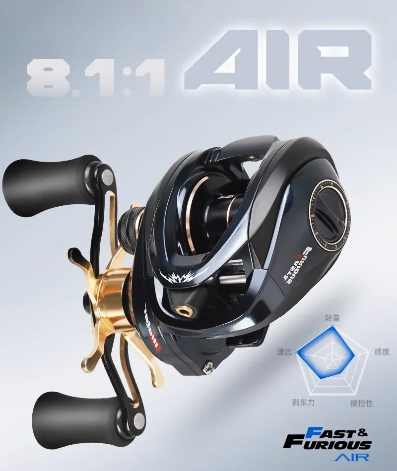 Катушка Vikinger BaitCasting 8 1:1 7 3:1 6 6:1 соотношение Pesca Антикоррозийная коррозионная