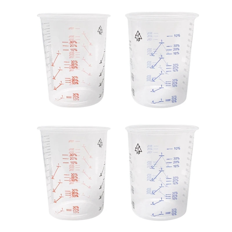 

50 пластиковых чашек для Смешивания Краски 600 мл, контейнер для смешивания для точного смешивания краски и жидкости (случайный цвет)