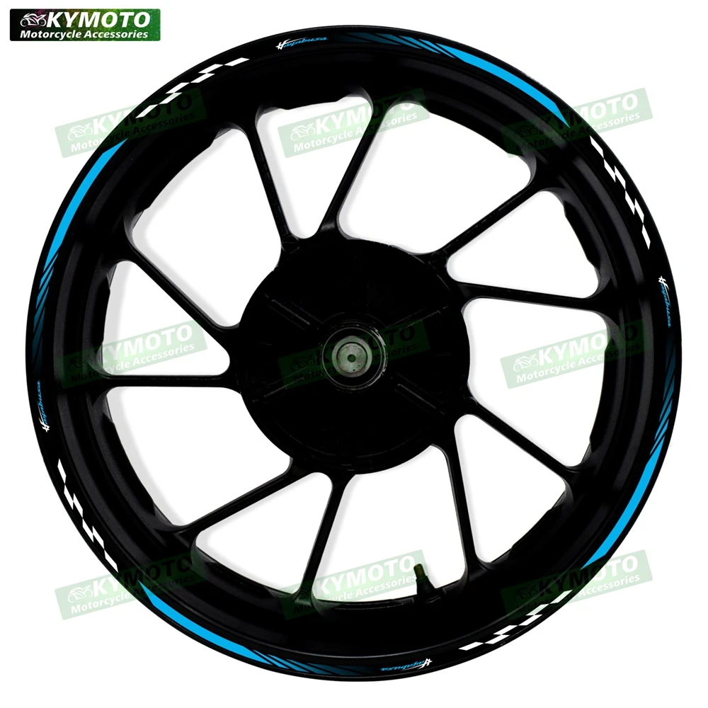 Фото Аксессуары для мотоциклов HAYABUSA GSX1300 R GSX-1300, 17-дюймовые наклейки на передние и задние колеса, модифицированные ступицы, светоотражающие наклейки №4