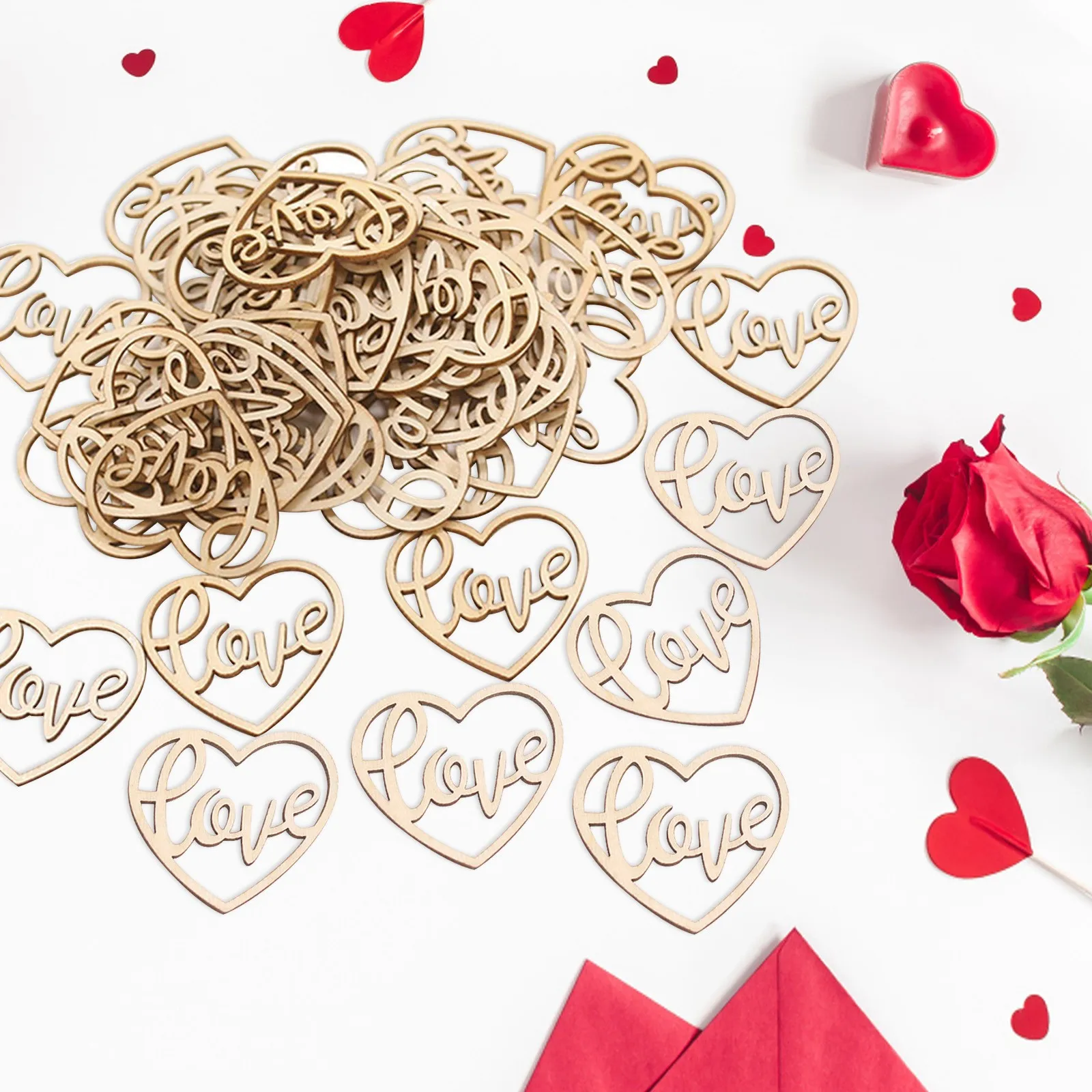 

Небольшие деревенские деревянные сердца для рукоделия, свадебный стол, рассеяние, украшение, дерево, искусственное подвесное ремесло с вер...