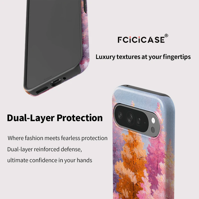 Фото Матовый акриловый чехол Fcicicase для Google Pixel 10 9 Pro XL 8 9 10 Pro 7A 8A 10A с рисунком дерева, противоударный защитный чехол №5