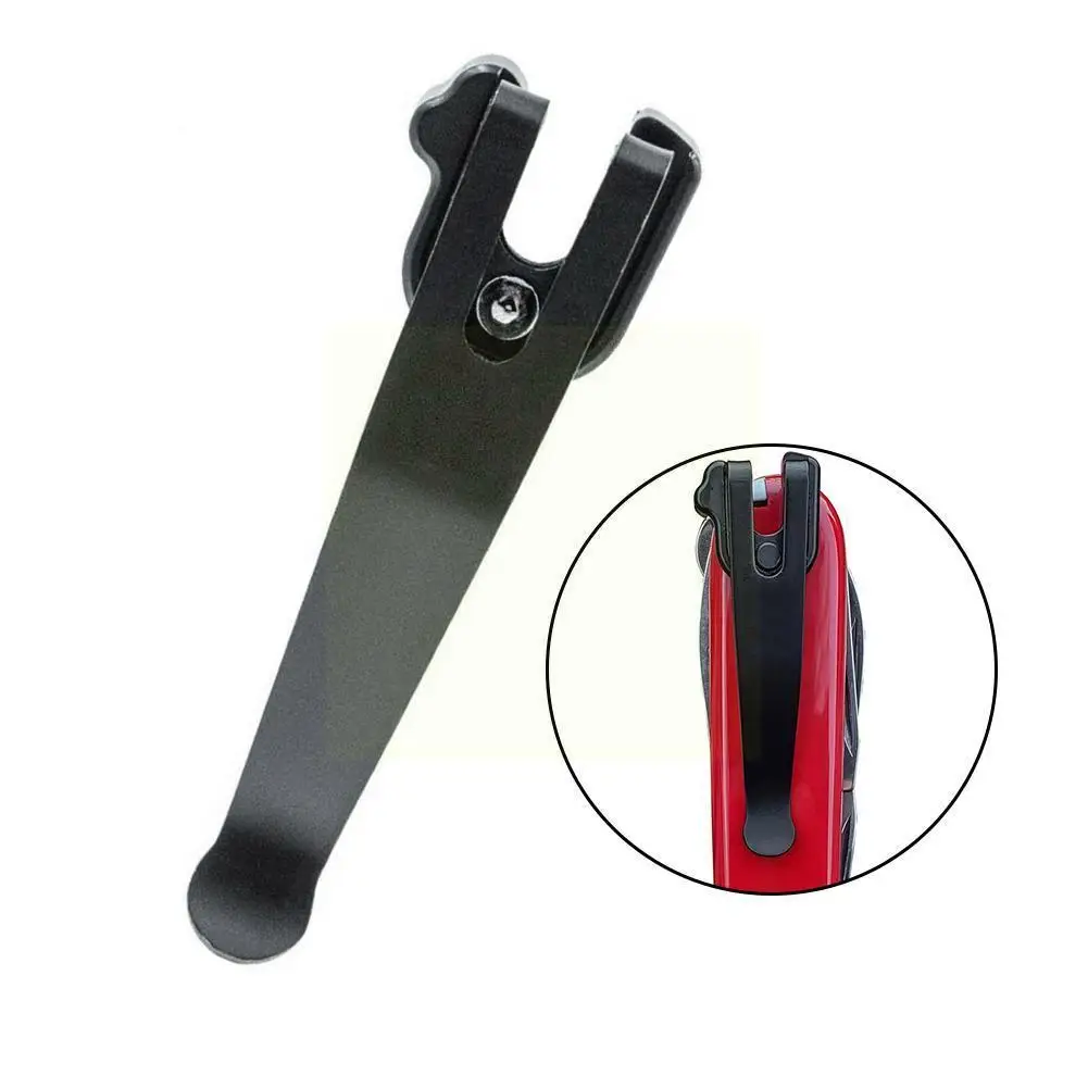 

1 Pcs Folding Knife Back Clip Steel Deep Carry Pocket Waist Clamp Replacement For 91mm Swiss Army Repair Tool Parts T1K3