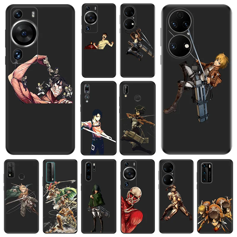 Матовый мягкий чехол для телефона Honor X7 b X8 X9 X6 a 90 70 Magic5 Attack on Titan Eren-Yeager Huawei P40 P30 P20 P