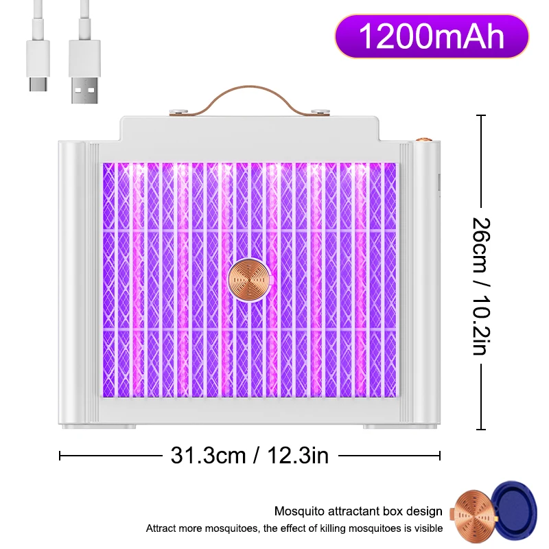 

Лампа для уничтожения комаров электрическим током, светодиодная бионическая физическая ловушка для комаров, безопасная для детей, уничтоживает ультрафиолетовый свет, комары