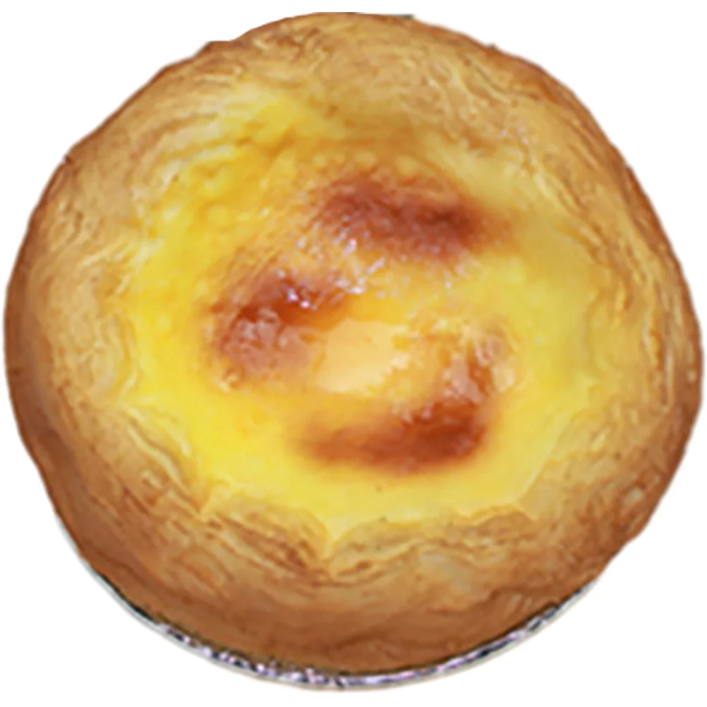 

Simulation Egg Tart Model Decor Artificial Bakery Shop Ornament Food Play Home Decoration Photography Props Pu Stencils Crafts