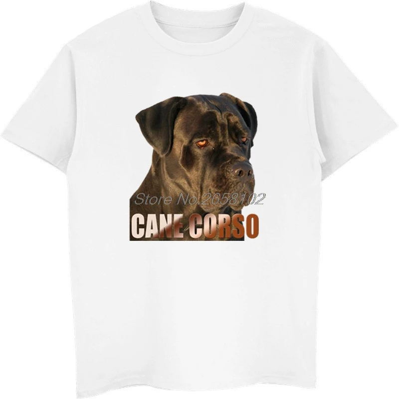 Купи Cane Corso Dog Print T-shirt Men Short Sleeve O-neck Cotton T Shirt Summer Casual Shirt Hip Hop Tees Tops Harajuku Streetwear за 1,738 рублей в магазине AliExpress