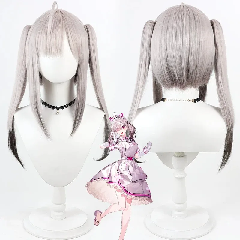Фото Парик для косплея VTuber Sukoya Kana, синтетические волосы, для Хэллоуина, карнавала, конвенций, женский костюм, маскировочный парик для вечеринки, бесплатная шапочка для парика №1