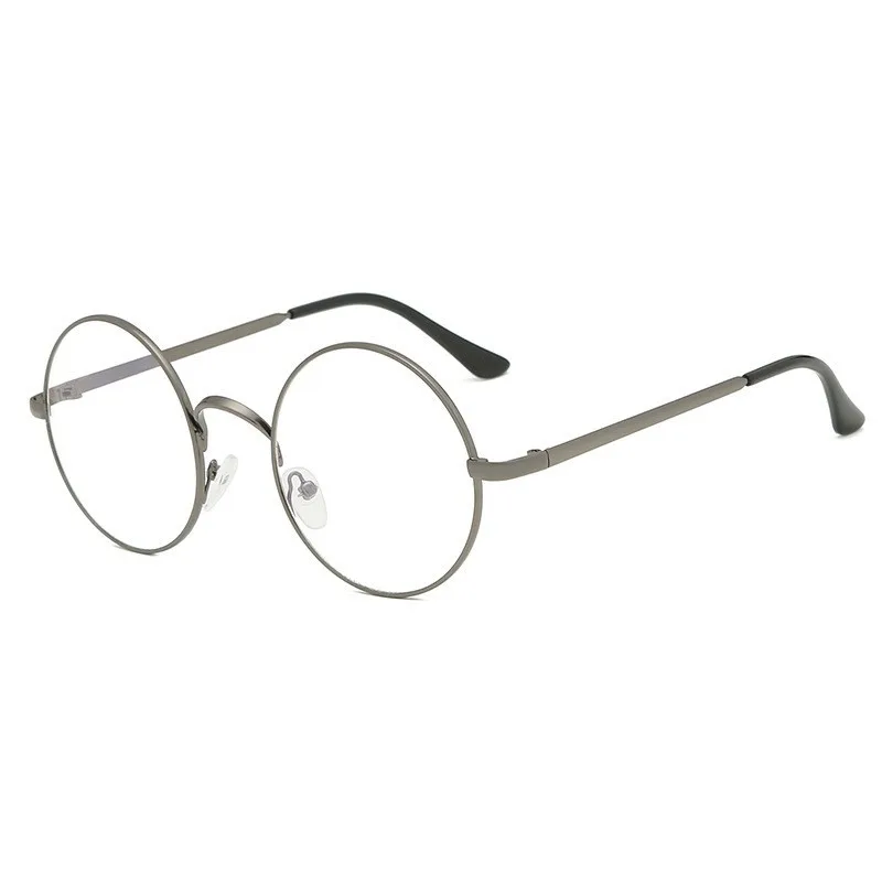 

YT8802 new retro anti-blue light glasses frame, fashion round full frame metal glasses frame men and women flat light mirror