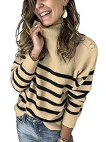 autumn winter striped sweater women 2022 new arrival long sleeve pullover ladies jumpers fashion knitted turtleneck sweaters