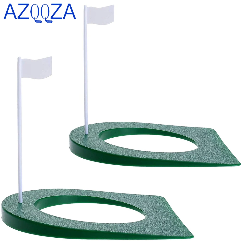 1 Set Golf Putting Cup Indoor with Flag Swing Training Aid Hole All Direction for Home Office Men Women
