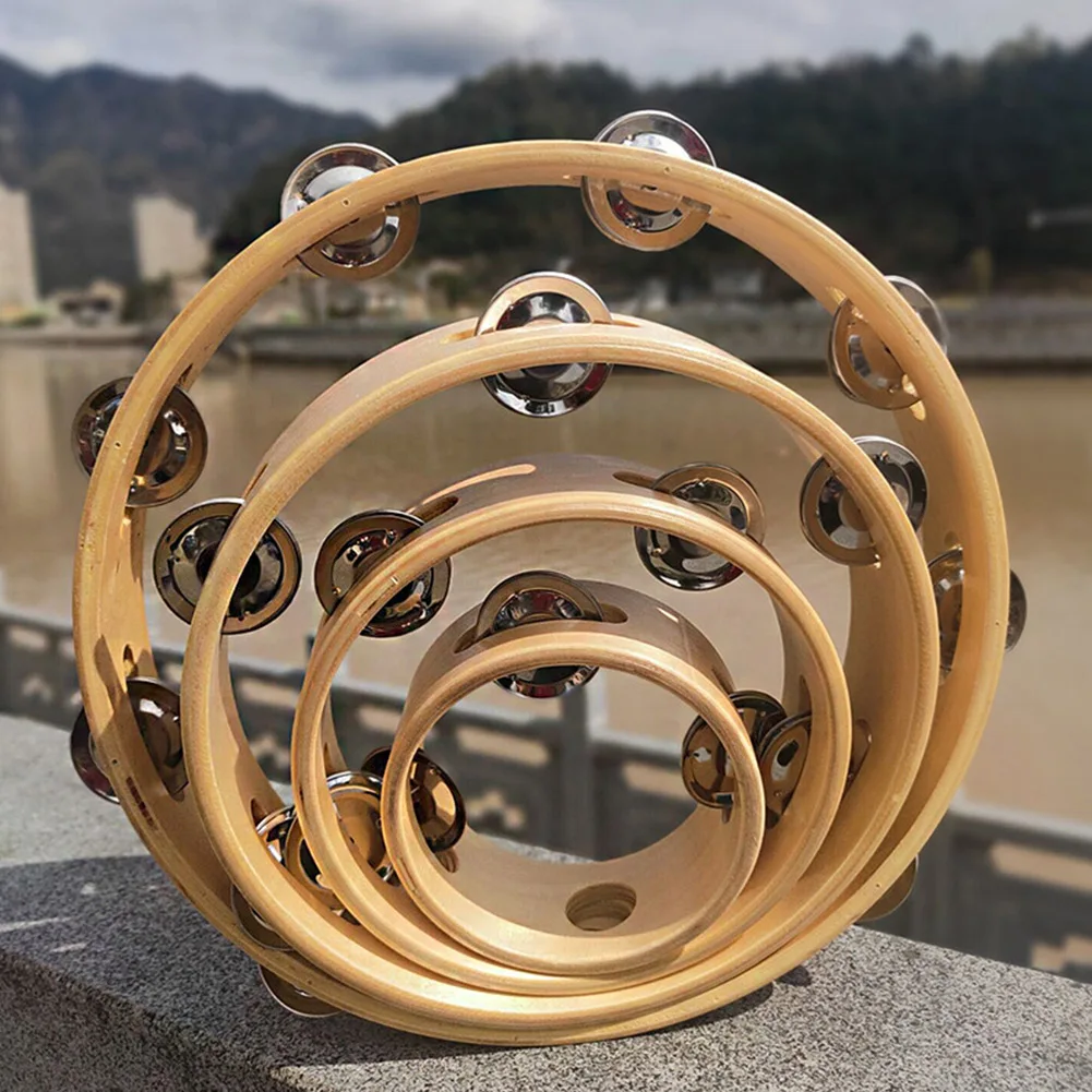 Бубен деревянный бубен 4/6/8/10 дюймов Мелодия Плинг Вечеринка Танцы Концерт