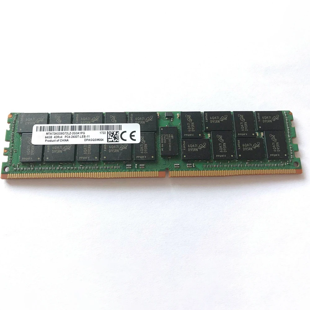 Для MT RAM 64 ГБ DDR4 2400 4DRX4 ECC REG LRDIMM MTA72ASS8G72LZ-2G3A Память