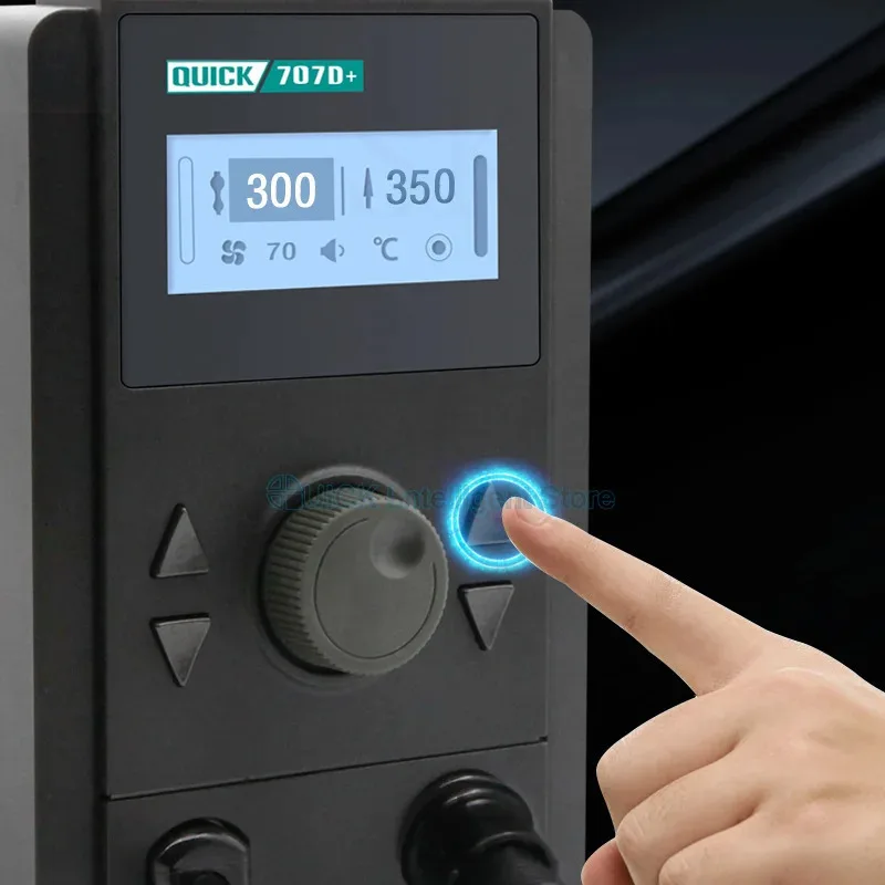Паяльная станция QUICK 707D + паяльник с термофеном 708D 709D два в одном для ремонта