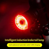 smart bicycle tail rear light auto start stop brake waterproof usb charge intelligent cycling taillight lamp bike accessories