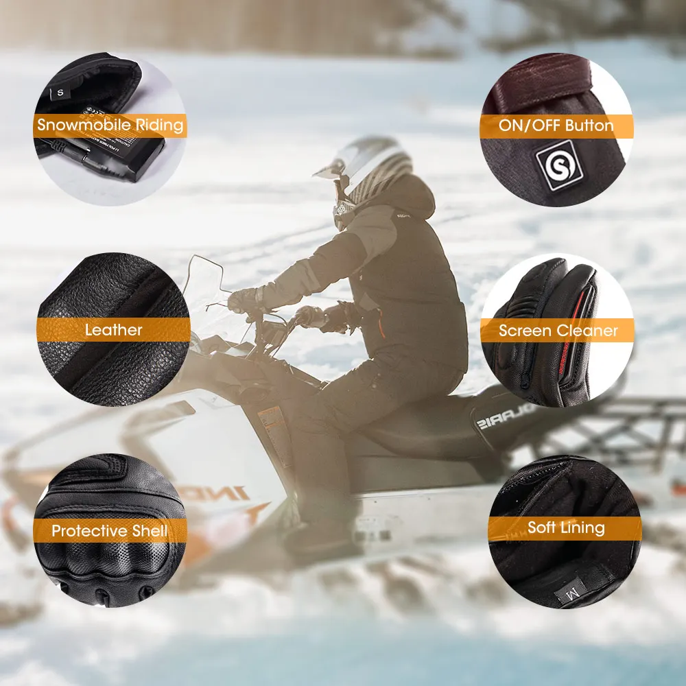 Зимние перчатки с электрическим подогревом Snow Deer теплые мужские и женские из