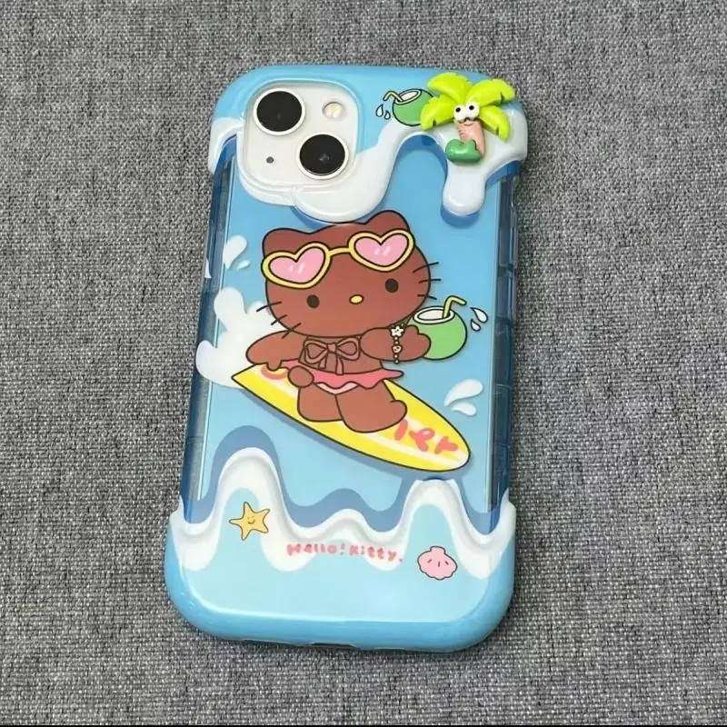 

Hello Kittys Sanrio Phone Case Kawaii Iphone14 13 12 11Pro Max Anime Y2K Cartoon Charm Cat Cute Back Cover Transparent Soft Case