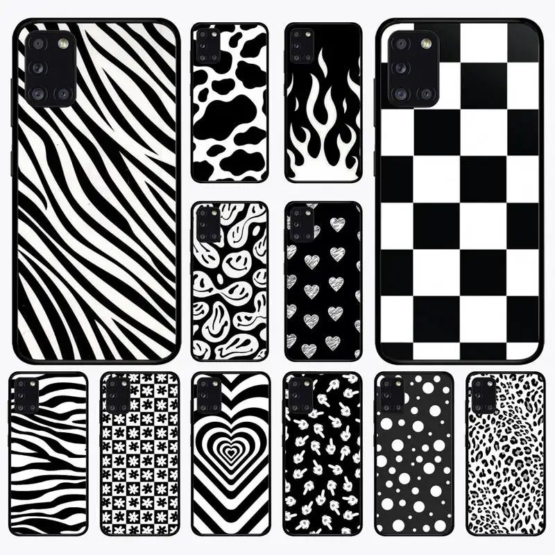 

Black and white Dalmatian Cow zebra texture Phone Case for Samsung A 51 30s 71 21s 10 70 31 52 12 30 40 32 11 20e 20s 01 02s 72