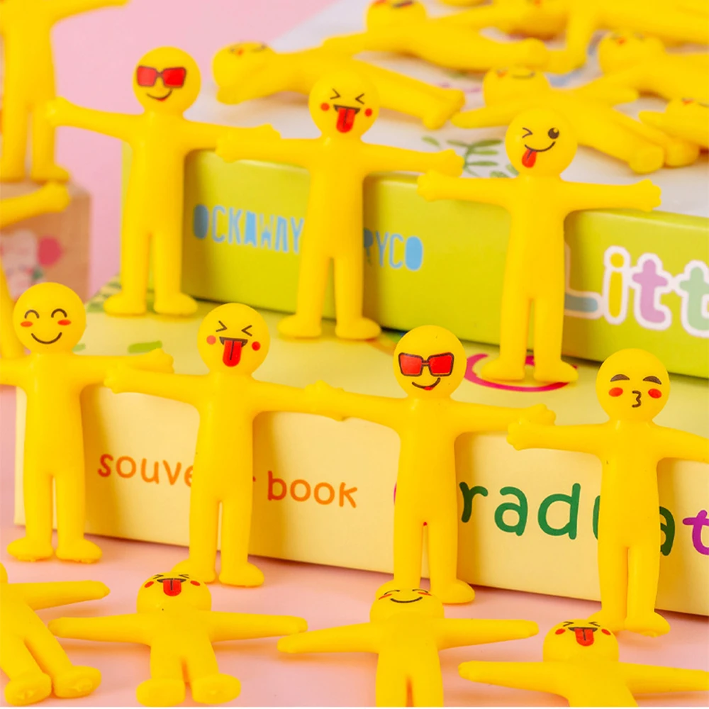 

15Pcs Stretchable Yellow Minifigure Stress Relief Toys Kids Party Rewards Birthday Gifts Carnival Party Favors Giveaway Pinata