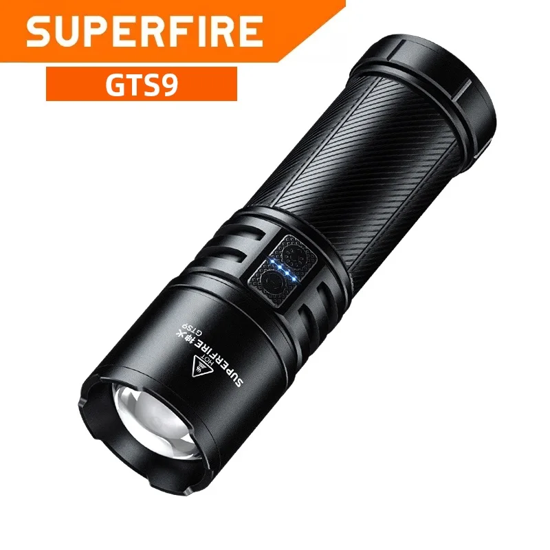 

SUPERFIRE GTS9 3100 Lunens EDC Zoom Flashlight With Taillight USB-C Rechargeable Torch Light Self Defense Camping Lanterna