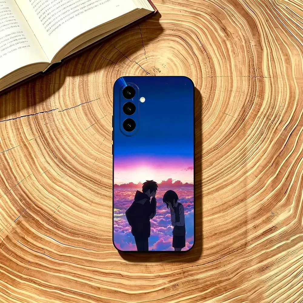 Фото Чехол для телефона с изображением аниме Y-Your Name, мягкий черный, для Samsung Galaxy A73, A72, A71, A70, A53, A52, A51 №4