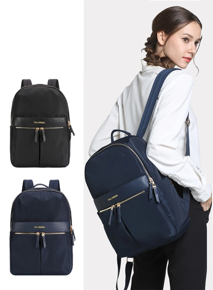 

Waterproof Multi Compartment Backpack for Work Business Travel 14/15.6inch Laptop Bag, Black Blue