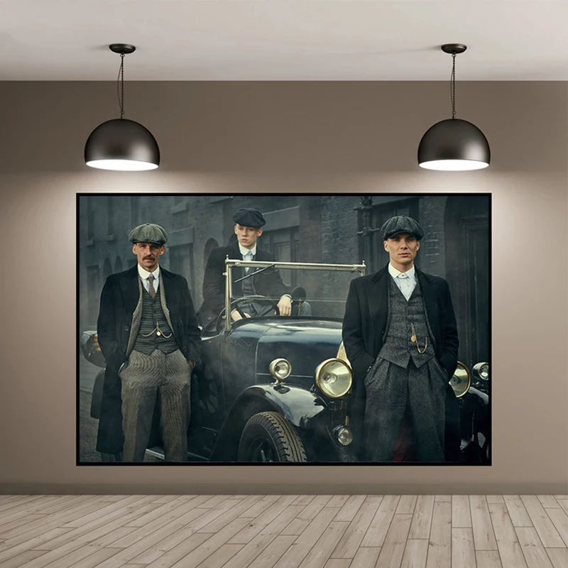 

Modern Pop Poster Peaky Blinders Wall Art Canvas Painting British Crime Gangster TV Series Picture Bedroom Home Decor Cuadros