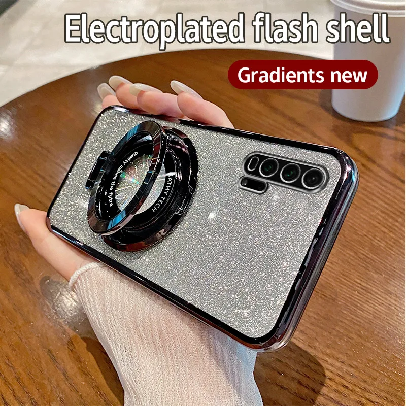 Чехол для Honor 20 Pro гальваническое покрытие Мягкая Блестящая задняя крышка