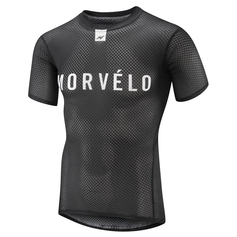 

Team Morvelo 2021 Road Bike riding base layer men Summer short sleeve light Jacquard mesh cycle underwear capa base de ciclismo