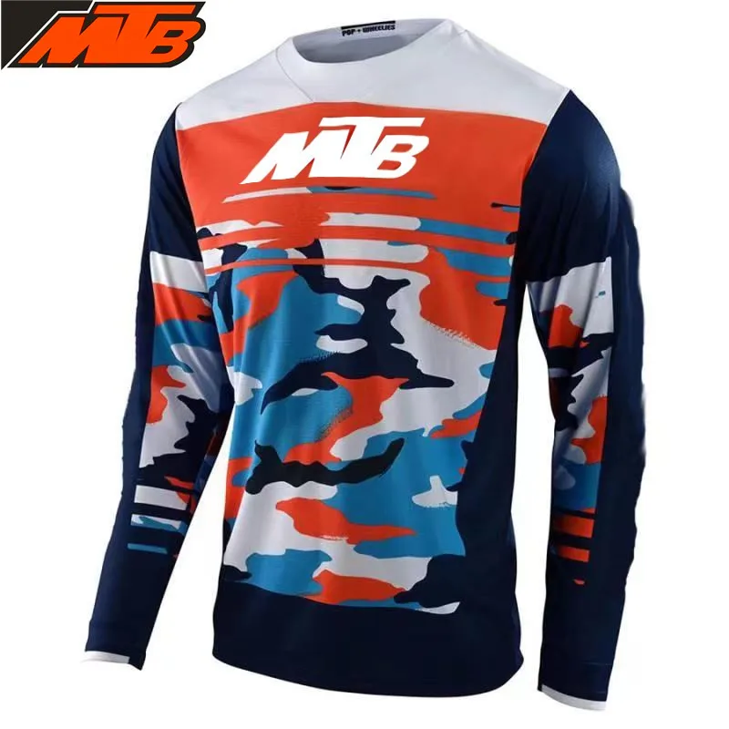 

2022 New Camouflage Motocross Downhill Jersey MX Mountain Bike DH Maillot Ciclismo Hombre Quick Dry Racing Hpit Polera Mtb