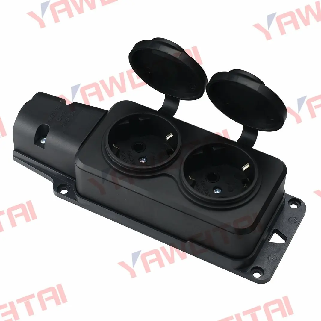 Nova Ip54 16a 3500w ue Gang Tomada de Chuva ao ar Livre à Prova Impermeável Água com Capa Alemanha Rússia Extensão sem Fio Tira Energia Soquetes elétricos