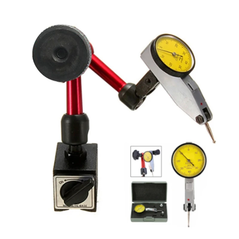

Mini Universal Flexible Dial Test Indicator Magnetic Base Holder Stand Indicator Tool Magnetic Correction Gauge Stand Tool Kit