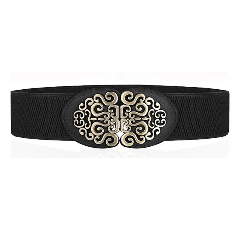 

Luxury Fabric Women Waist Belt for Dress Retro Corset Elastic Stretch Waist Seal Waistband Cummerberd Strap Ladies Accessiors