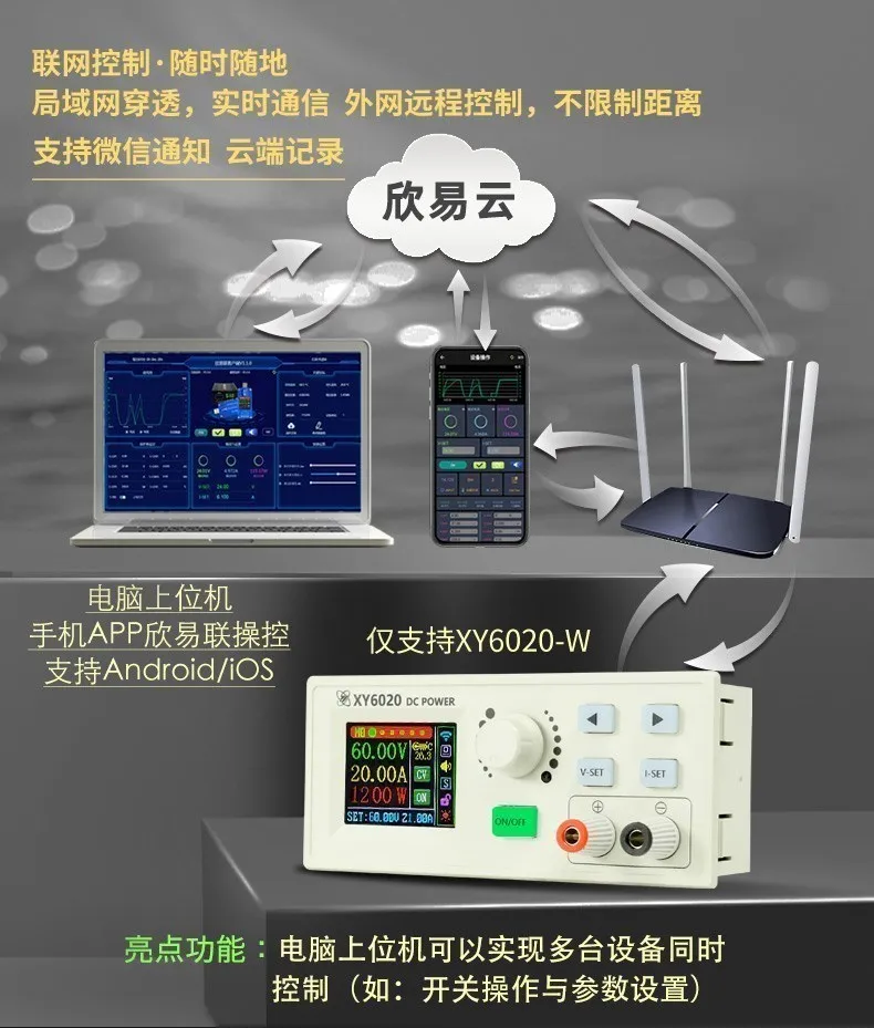 Понижающий блок питания постоянного тока XY6020 с ЧПУ 20 А/1200 Вт