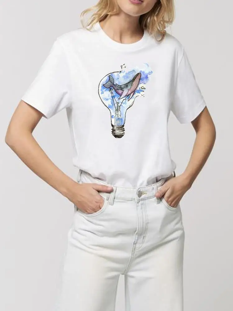 

Футболка женская с коротким рукавом, модная Милая трендовая рубашка с принтом животных, с графическим принтом, в стиле 90-х, на весну-лето