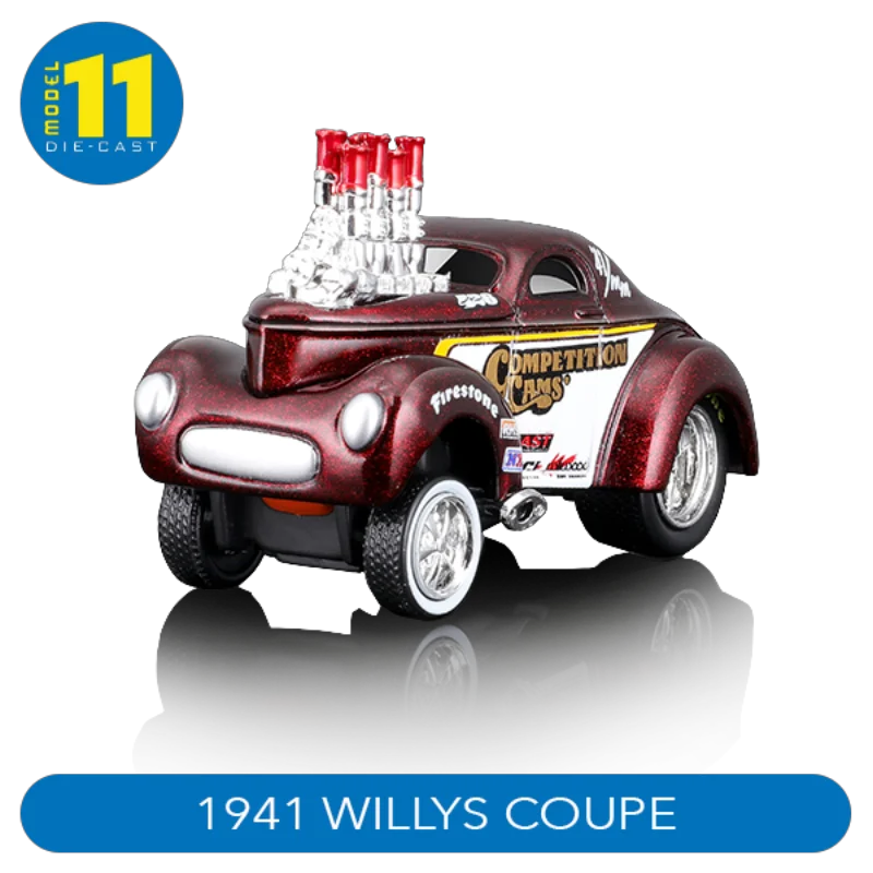 

Maisto 1:64 1941 WILLYS COUPE Muscle Vehicle Series Die Cast Collectible Hobbies Model Toys Gifts Complimentary Display Box