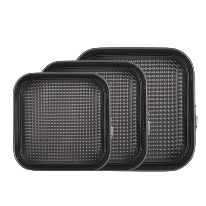 

3Pcs Square Shape Cake Tins Mold Non Stick Baking Bake Trays Pan Kitchen Dining Bar Bread Loaf Pate Toast Cakes Movable