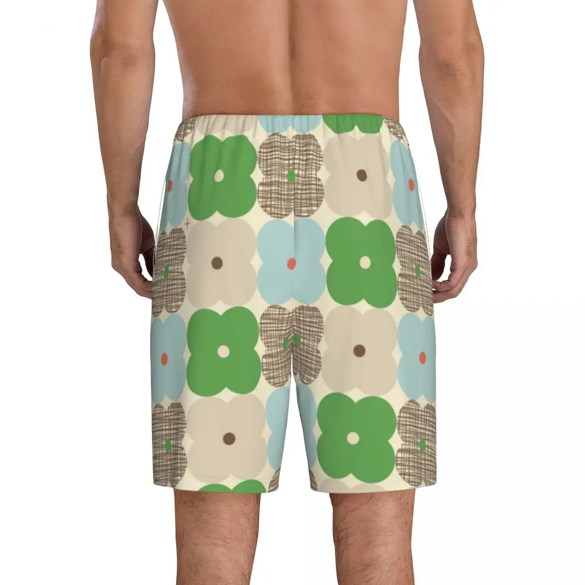 Пижама Orla Kiely мужская с принтом на заказ шорты цветочным одежда для сна карманами