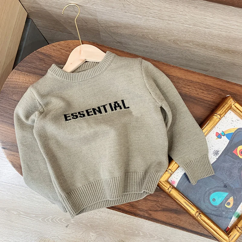Fashionable Spring and Autumn New Boys' Letter Long Sleeve Sweater Boutique Casual Outdoor Children's Wear High Quality