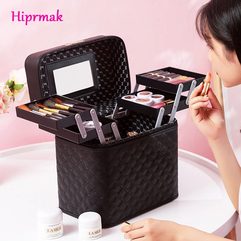 

Large Capacity Cosmetic Bag Women Travel Portable Multi-functional Storage Box Multi-layer Makeup Bags Cosmetic Organizer