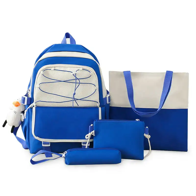 

Girls` Backpack Middle School Students Bookbag Outdoor Daypack (Blue)