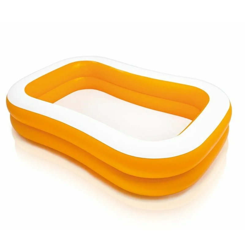 

Deluxe Yellow Rectangular Inflatable Swimming Pool Inflatable Children's Adult Play Pool Swimming Pool for Kids Family Leisure