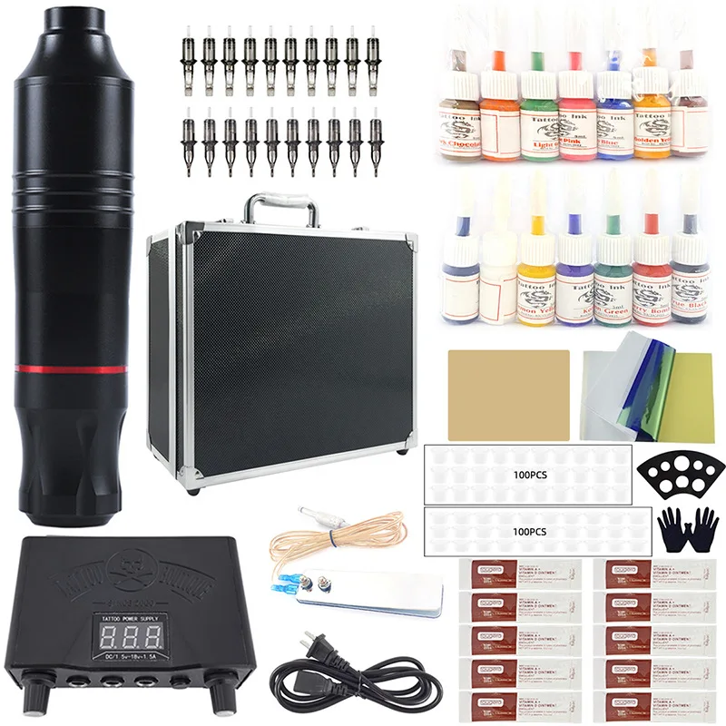 

Black Box 14 Color Motor Pen Set Beginner Tattoo Set Tattoo Supplies Tattoo Equipment Wholesale Body Art Professional Tattoo