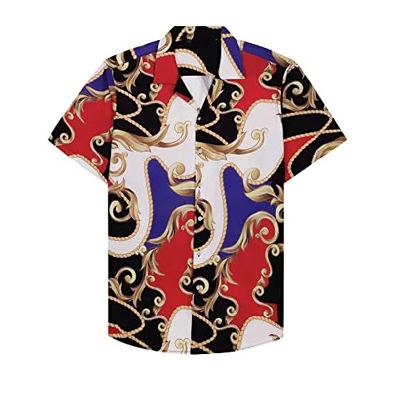 

Men's Hawaiian Short Sleeve Printed Beach Aloha shirt Casual Men's Clothing High Quality Fashion Men Blouse Tops